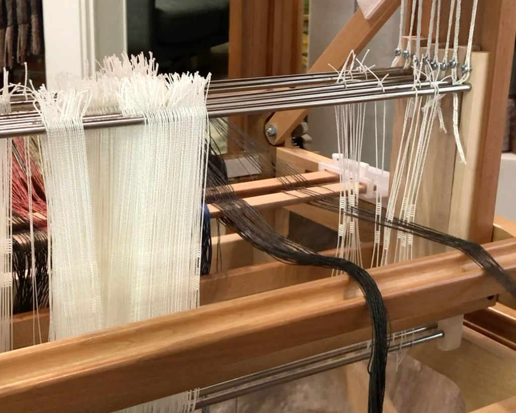 Raddle and Helping Hands on Ashford Table Loom.  Helpful Weaving Accesory