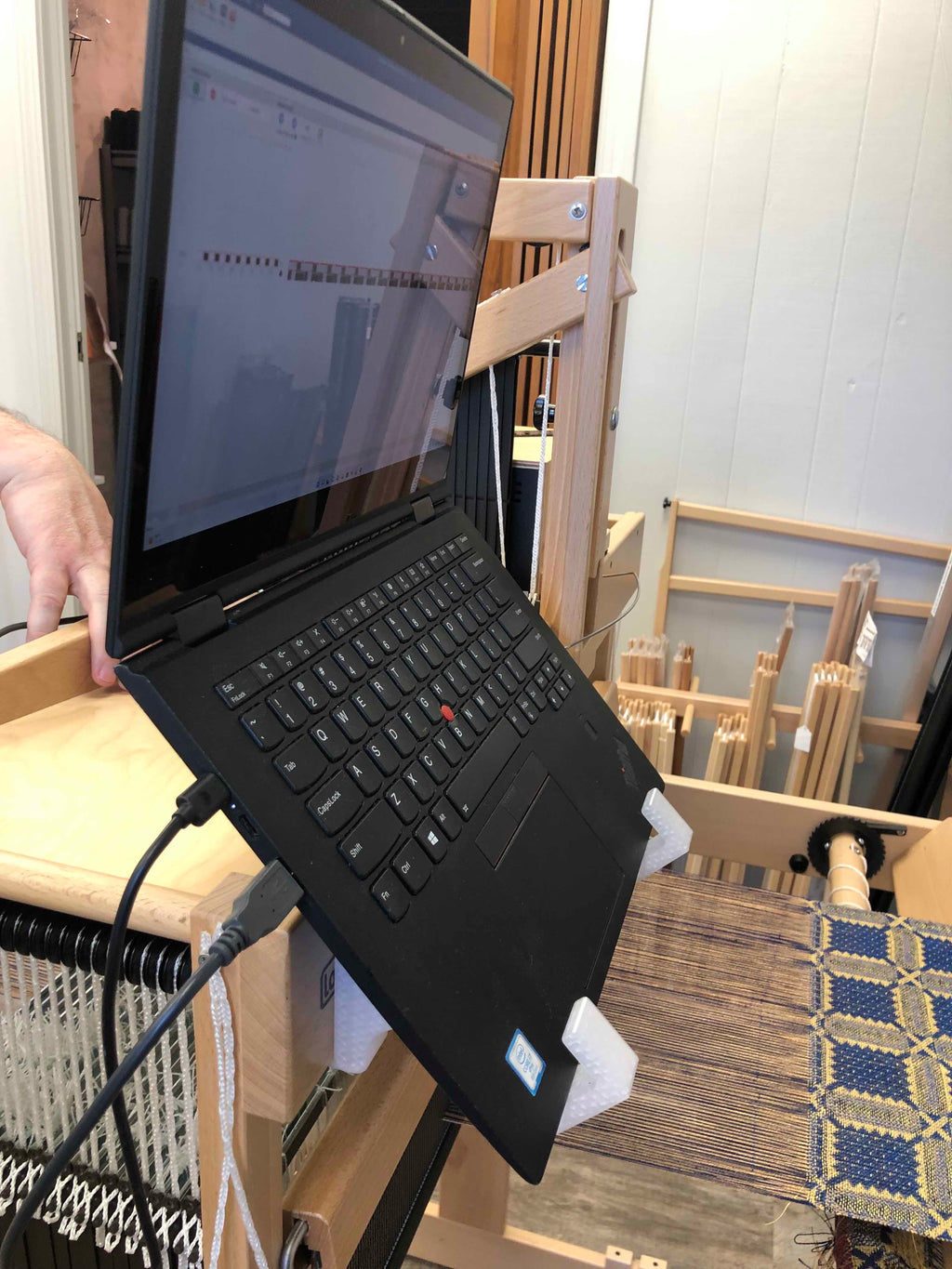 Computer/Tablet Holder for Louet Looms