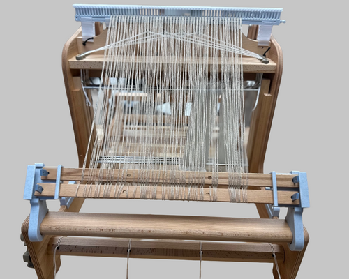 Raddle and Helping Hands on Ashford Brooklyn Table loom.  Helpful Weaving Accessory