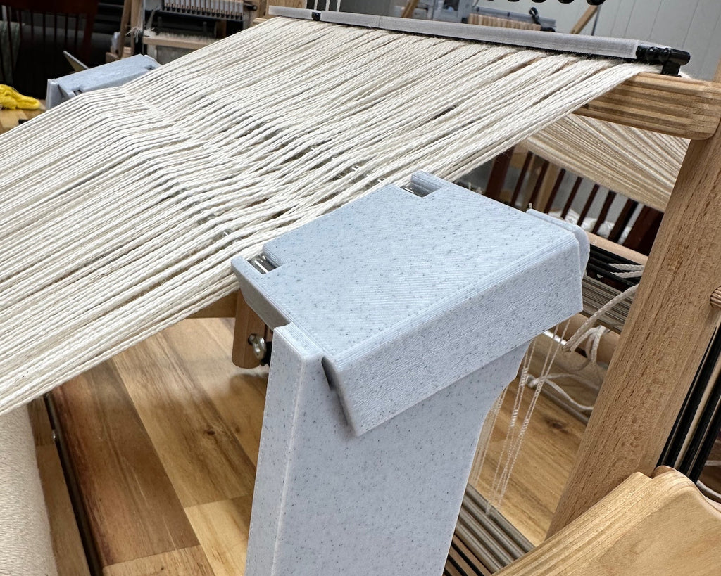 LoftyFiber Helpng Hands on a Louet Erica- Helpful Weaving Accessories