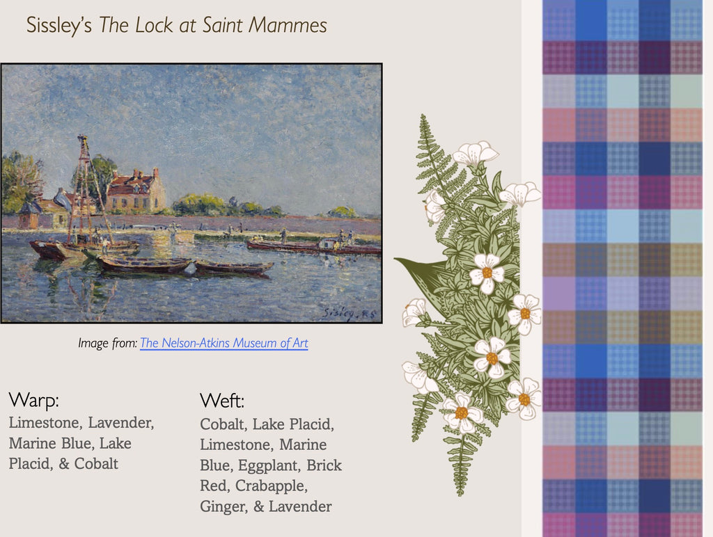 Impressionists Linen Shawl Kit - Sissley Lock at Saint Mammes