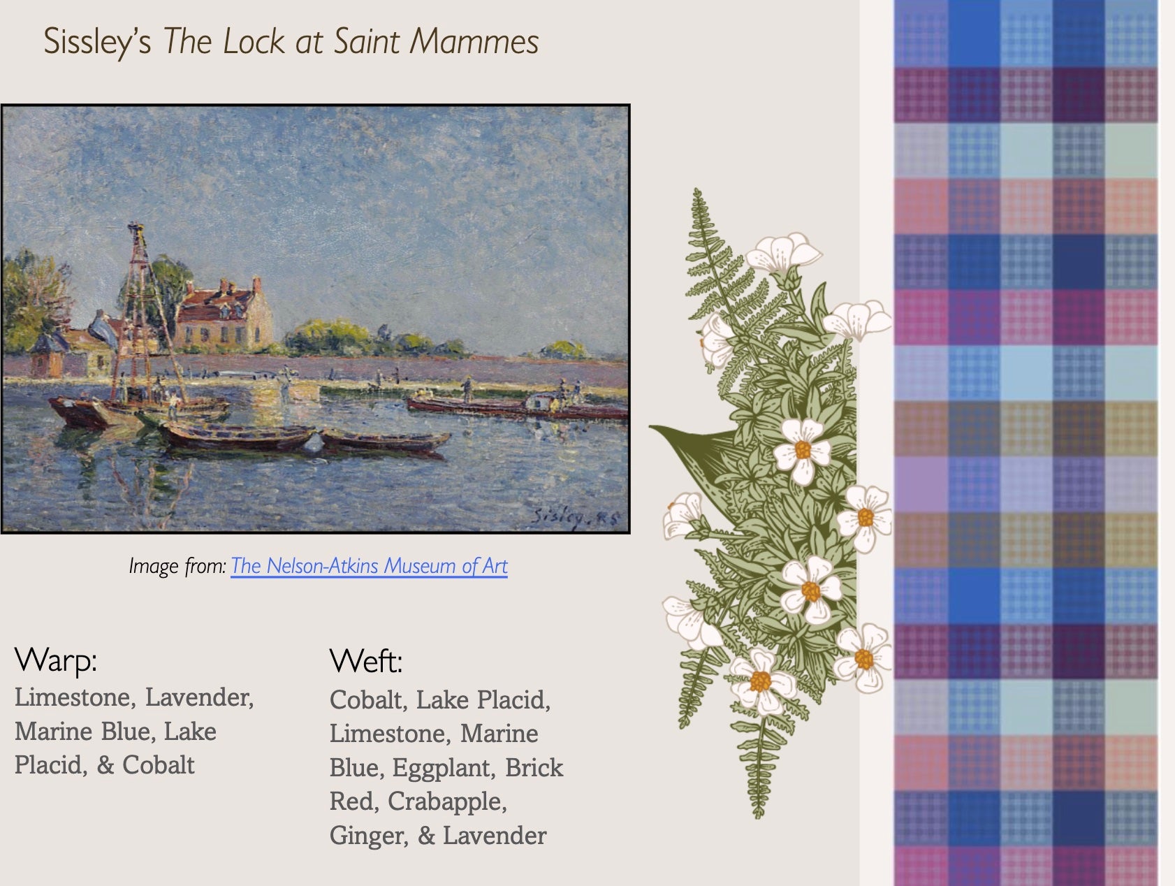 Impressionists Linen Shawl Kit - Sissley Lock at Saint Mammes