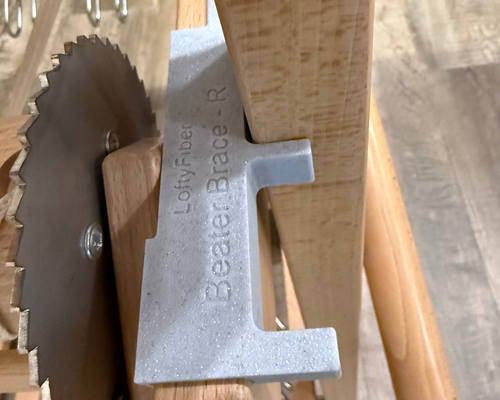 LoftyFiber Beater Brace for Louet Spring 2 and David 3 weaving looms  - Helpful Weaving Accessories