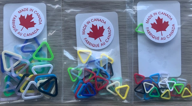 Triangle Stitch Markers (25) assorted colors